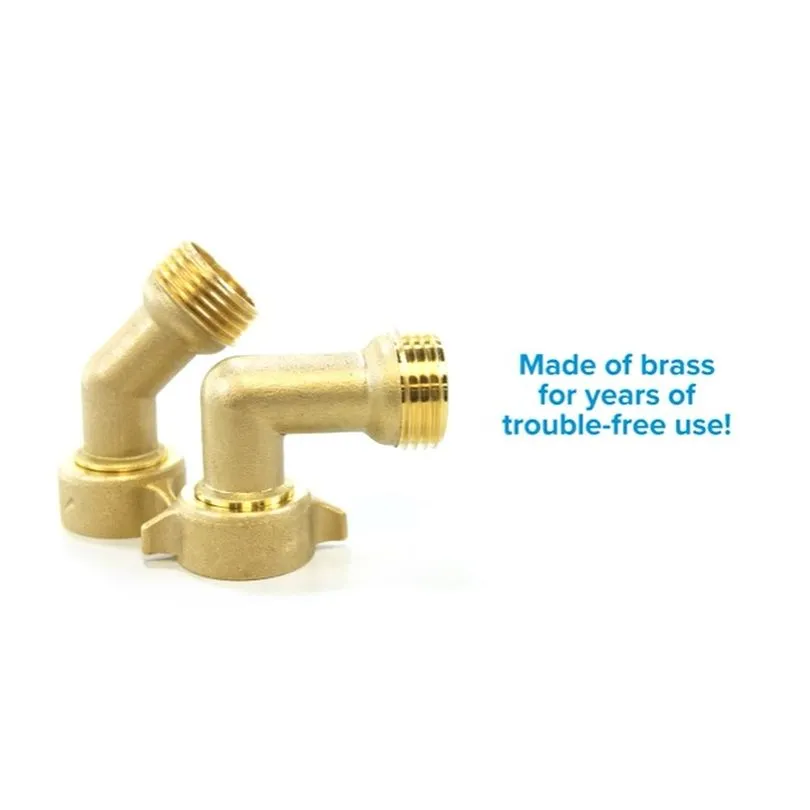 Hose Elbow, 45 Deg w/Gripper